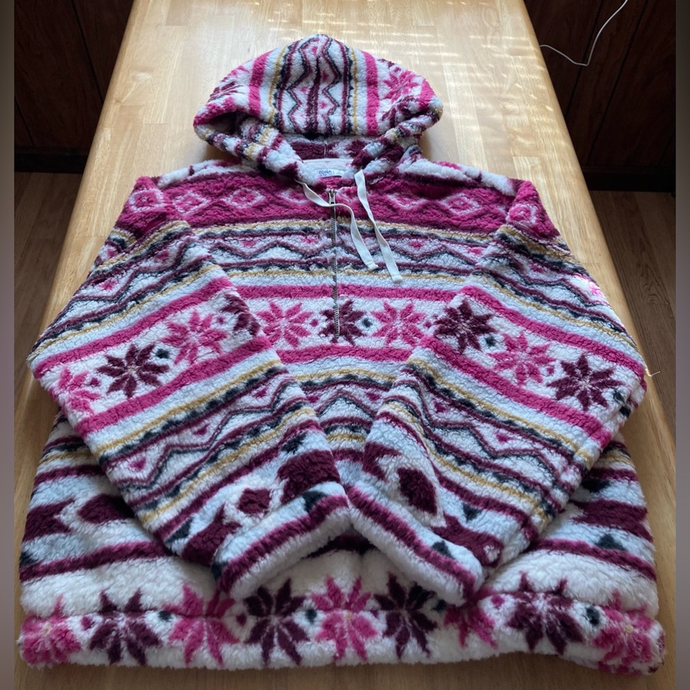 Arizona Jean Co. Aztec Sherpa Half Zip Pullover Hoodie